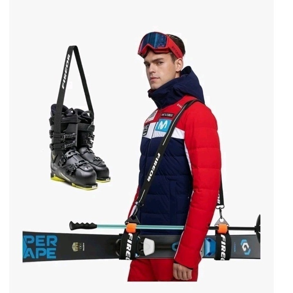 FIREOR Ski Carrier Strap, Snowboard, Pole and Boot Carry Sling Band Kit, New - Picture 4 of 9